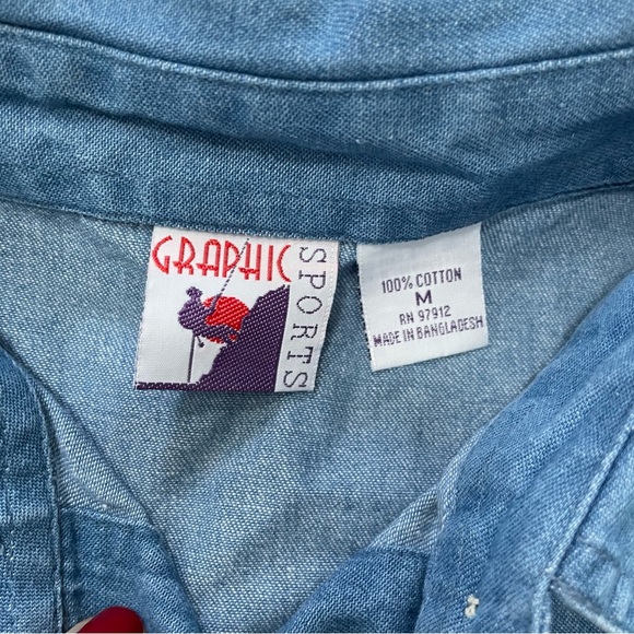 Mark Martin #6 Women’s Denim Sleeveless Bottom Down Shirt - Medium NASCAR Y2K - Picture 4 of 7